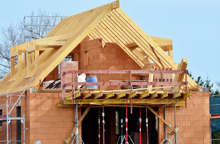 construction worker building house